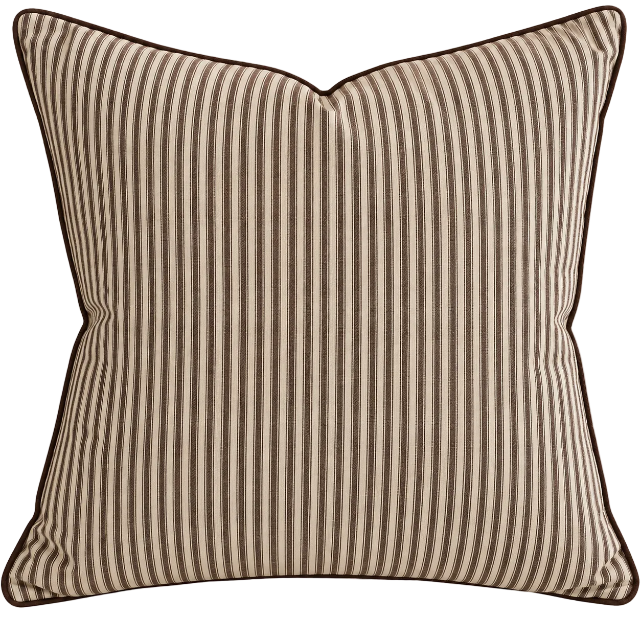 Lucille Dark Brown Stripe Cushion