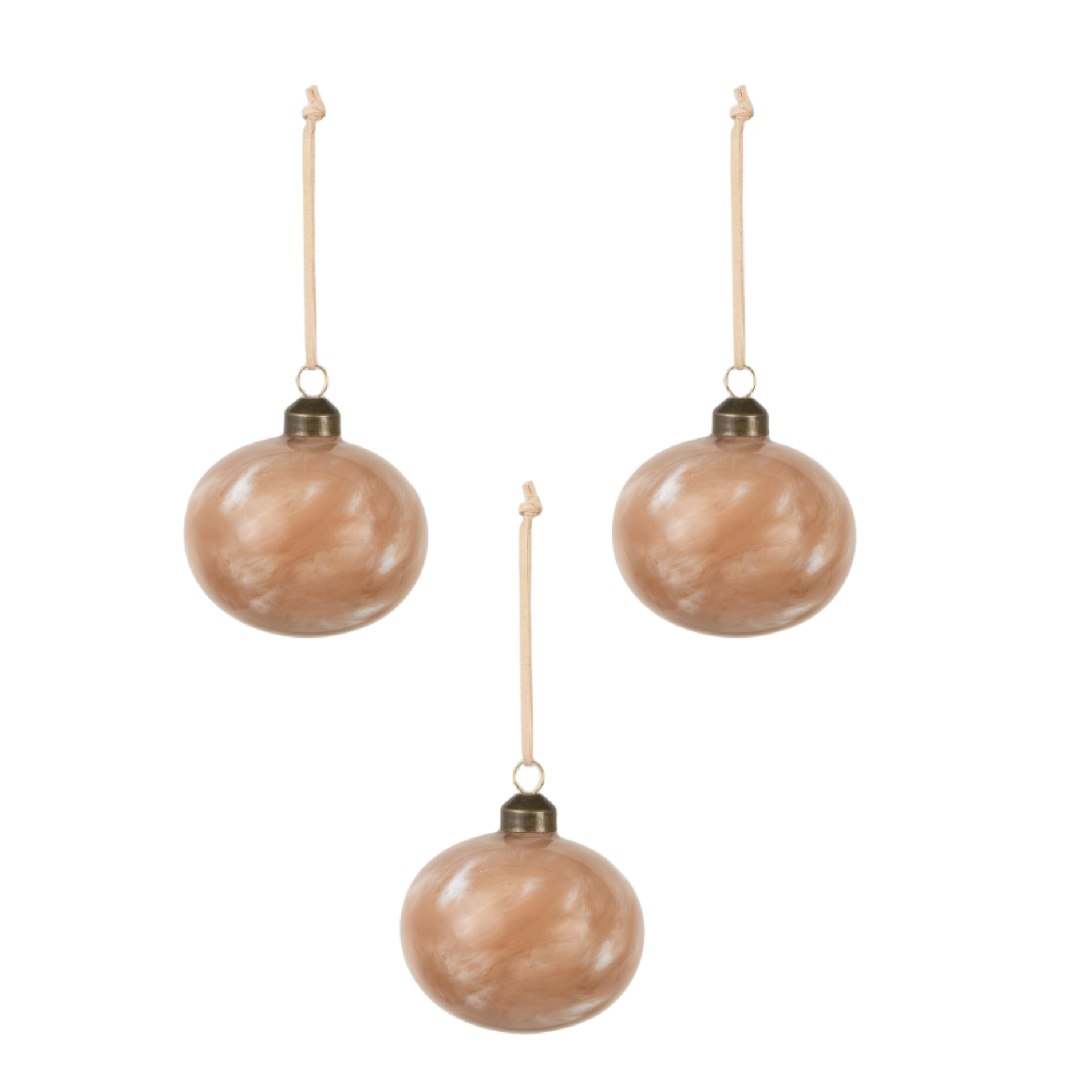 MARBLED BAUBLES SET OF 3