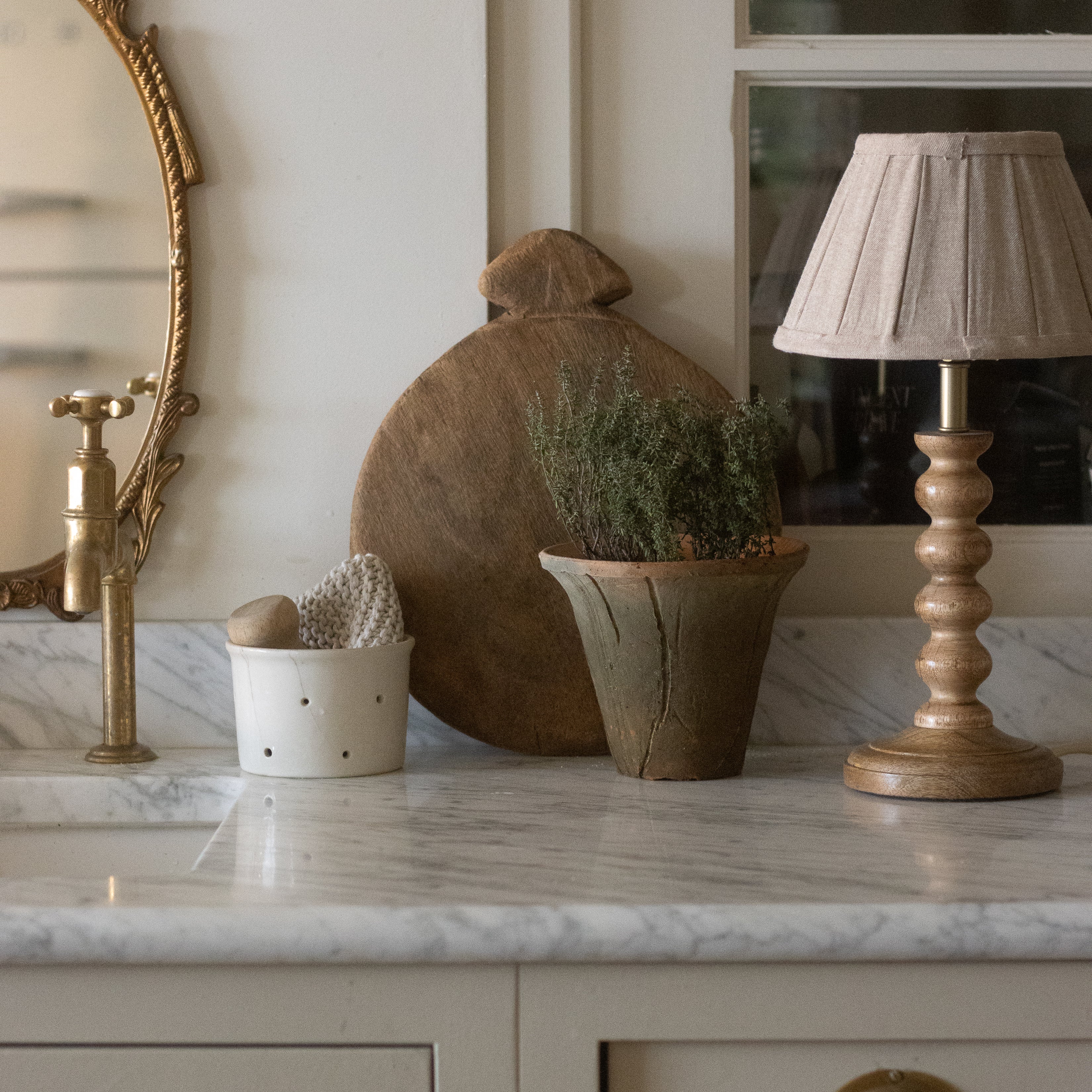 Marlowe Table Lamp With Linen Pleated Shade