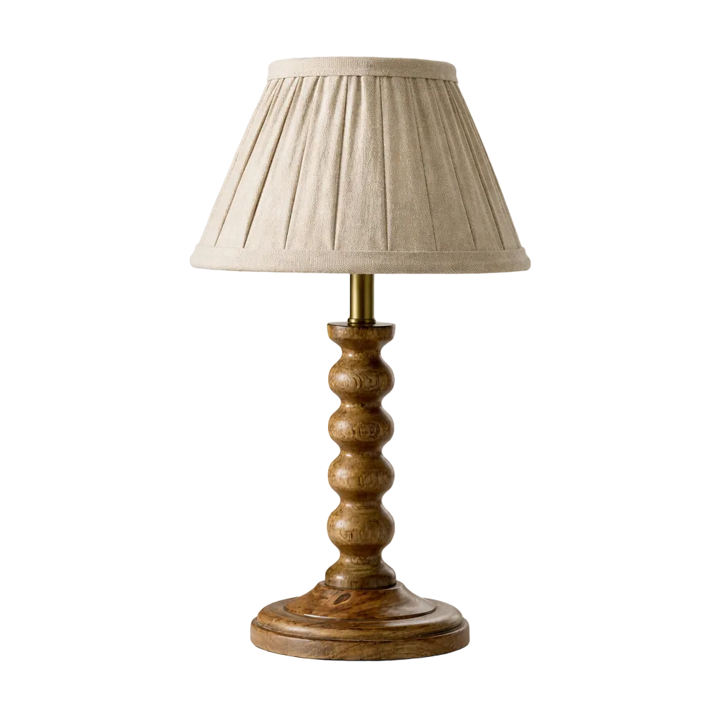 Marlowe Table Lamp With Linen Pleated Shade