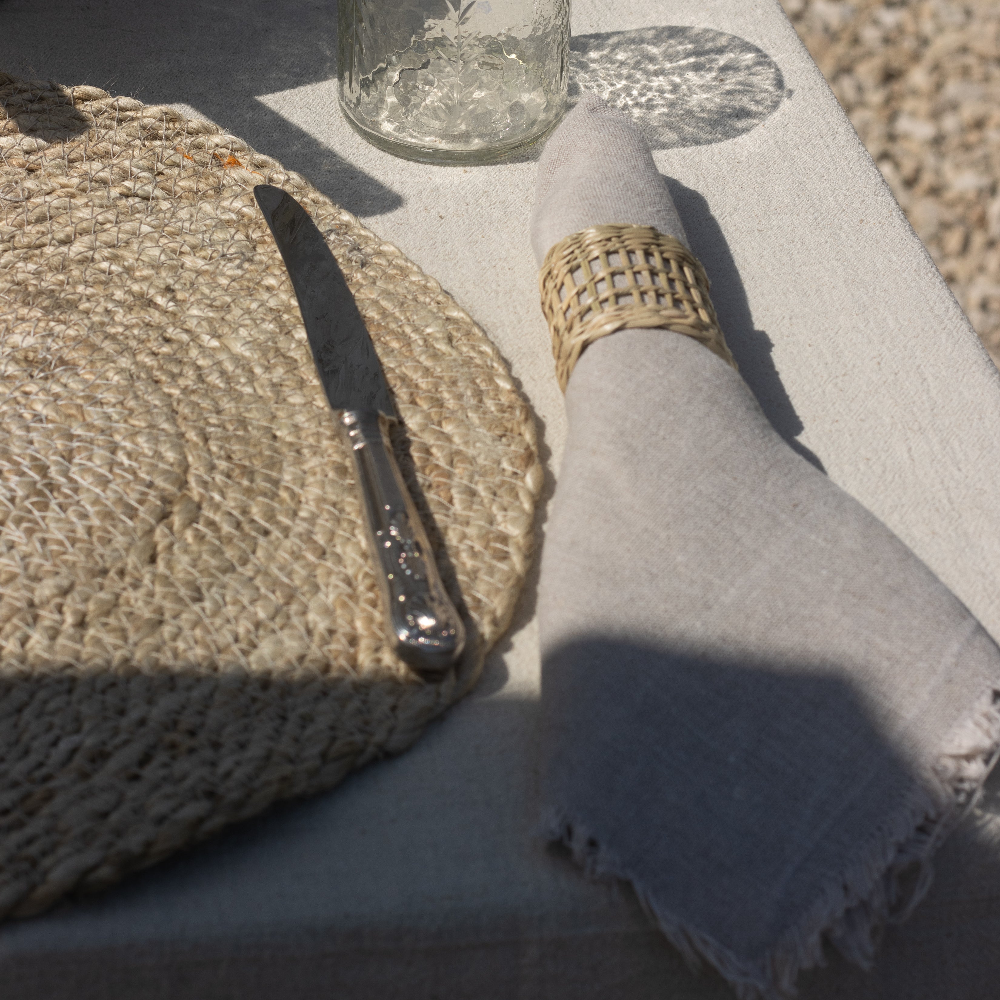 Maya Rattan Napkin Rings (Set of 4)