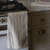 Meadow Antique Cream Linen Kitchen Towel
