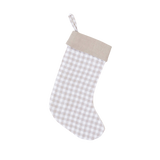 Natural Gingham Christmas Stocking