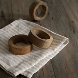 Natural Stripe Linen Napkins (Set of 4)