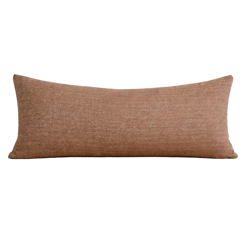 Norton Rust Herringbone Bolster Cushion