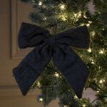 Olive Herringbone Bow