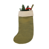 Olive Linen Stocking 