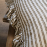 Olive Stripe Bolster Cushion 