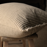 Camille Olive Stripe Cushion