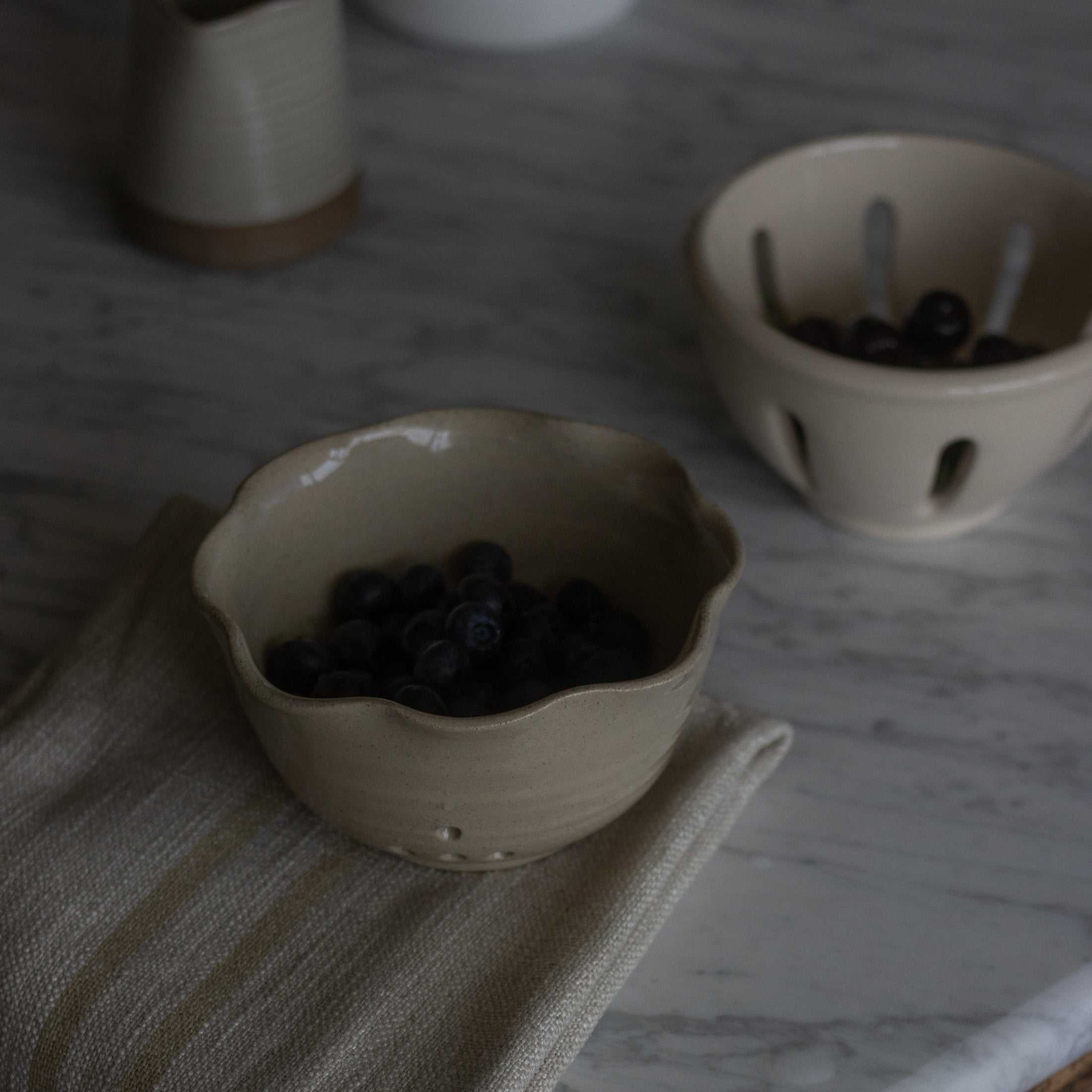 Portia Cream Berry Bowl