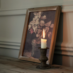 Potted Plant with Soft Blush Bloom Framed Print