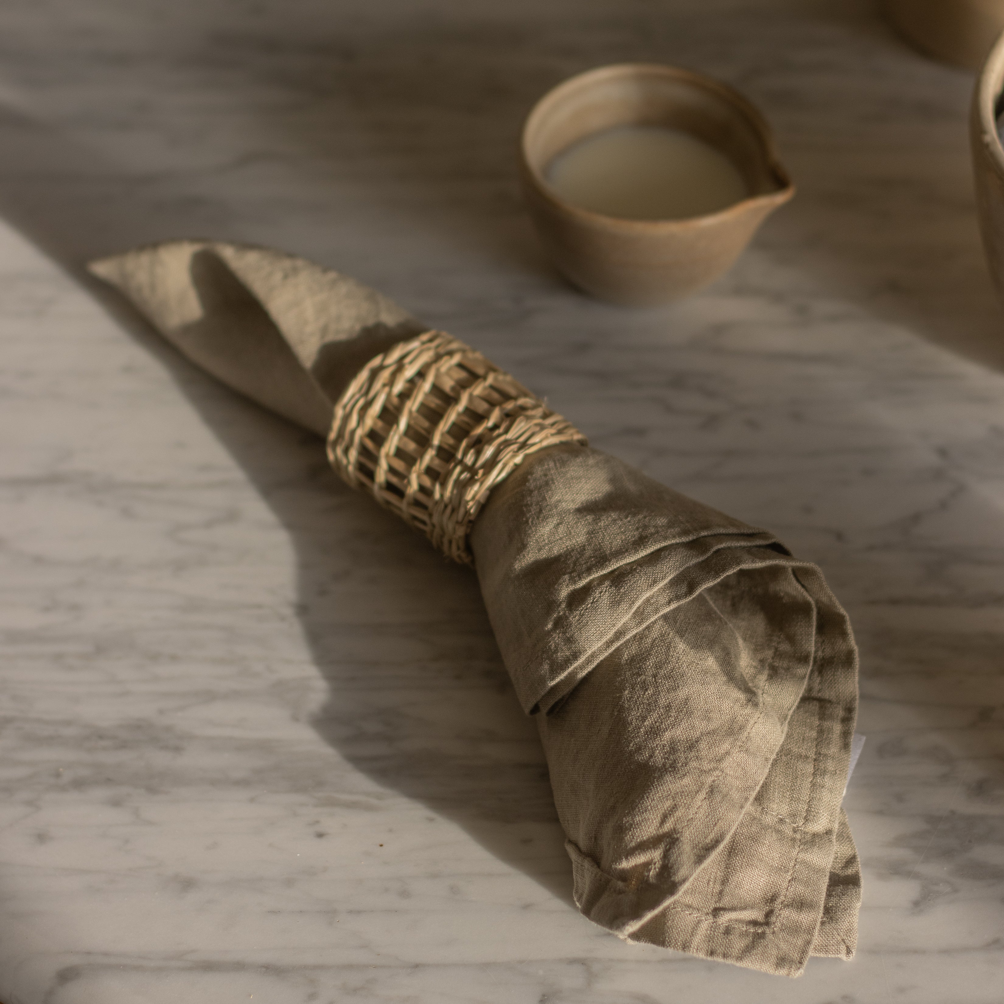 Maya Rattan Napkin Rings (Set of 4)