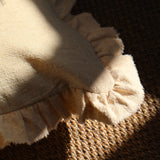 Raya Large Sand Ruffle Cushion
