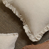 Raya Large Sand Ruffle Cushion