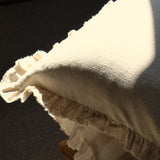 Raya Large Sand Ruffle Cushion