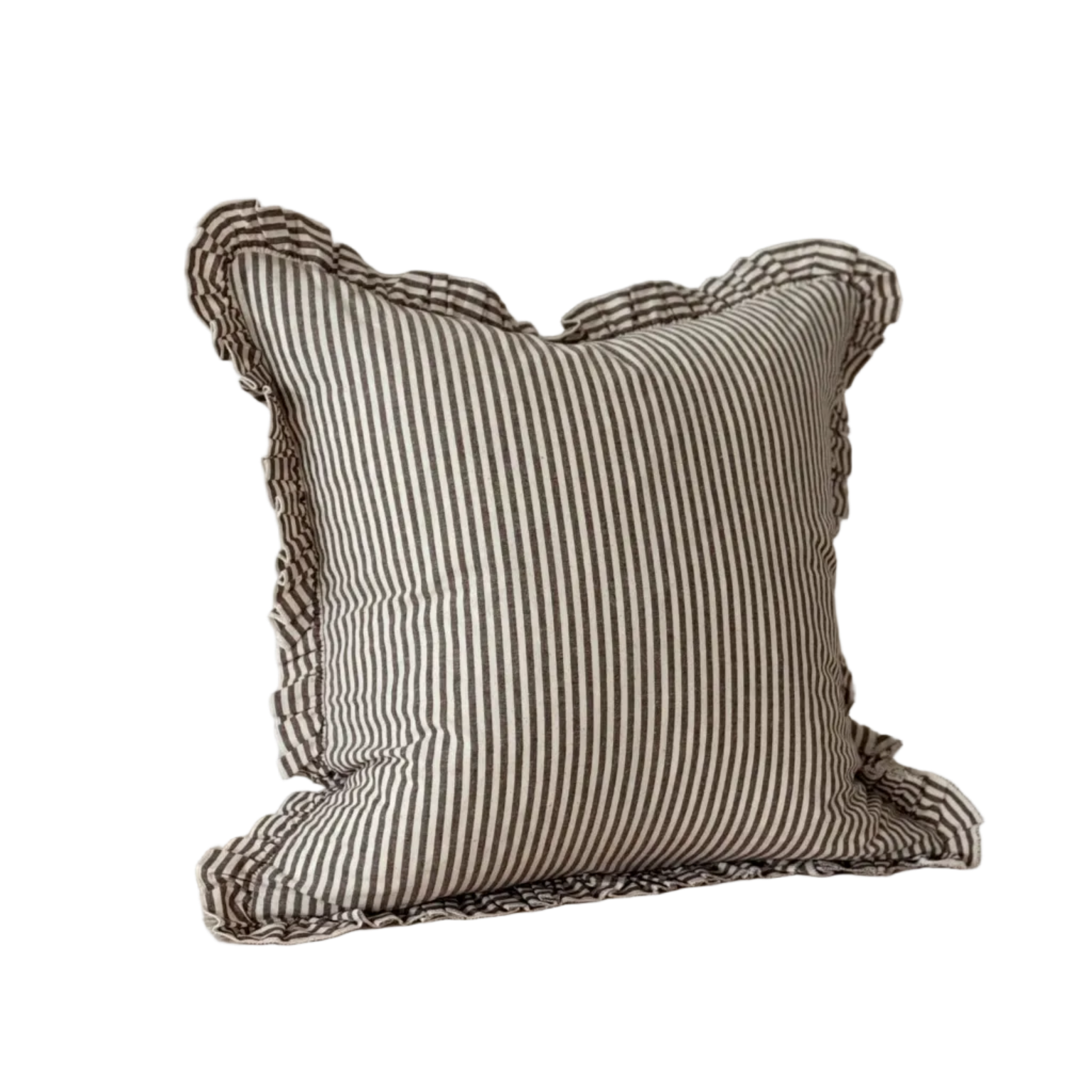 Raya Extra Large Brown Stripe Cushion