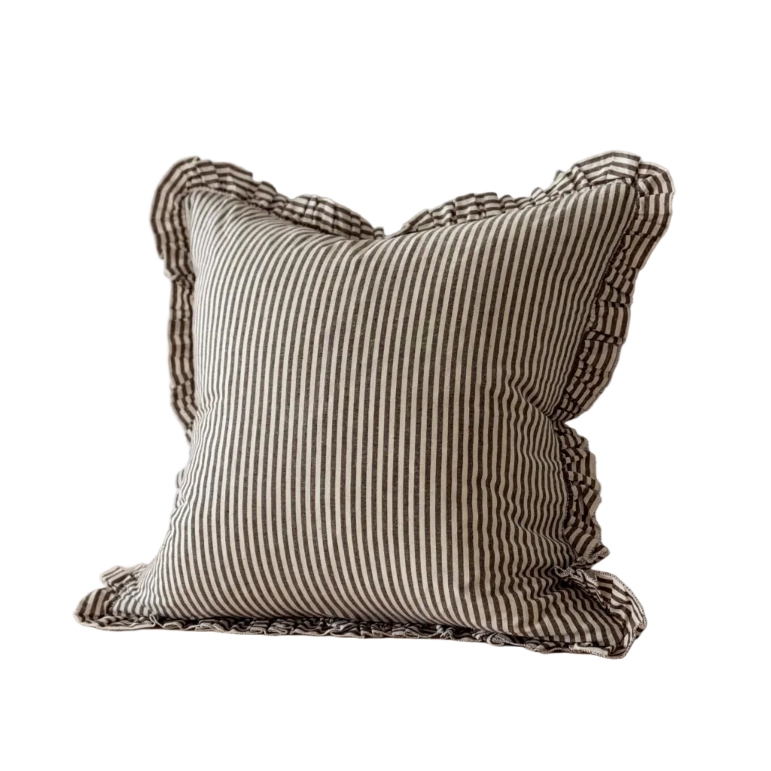 Raya Extra Large Brown Stripe Cushion