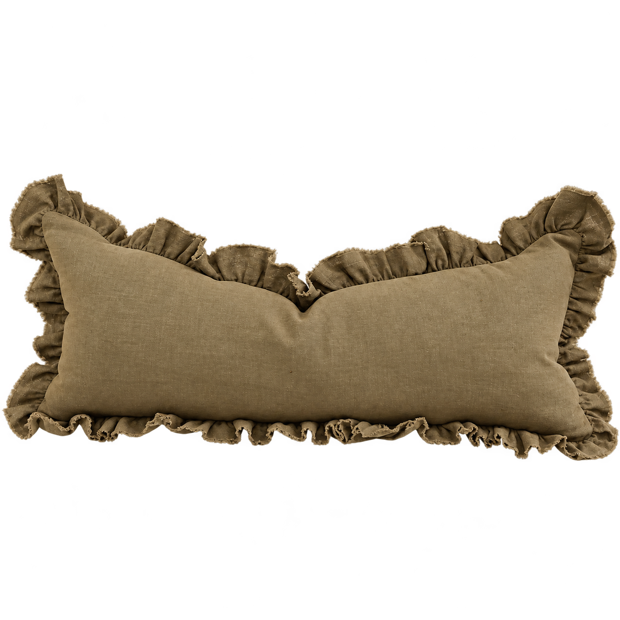Raya Olive Ruffle Bolster