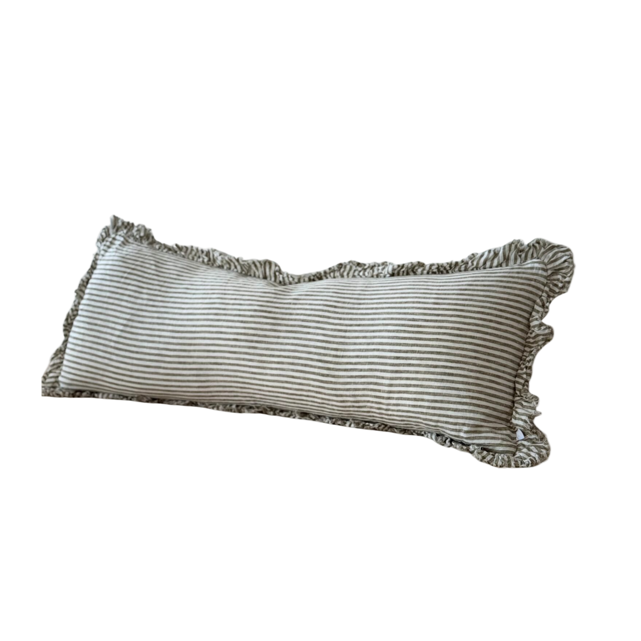 Olive Stripe Cushion 