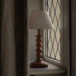 Rowan Bobbin Lamp With Stripped Shade