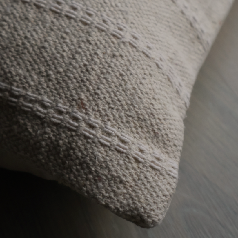 Rowen Cream Stripe Bolster Cushion