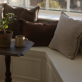 Brown Ruffle Cushion 