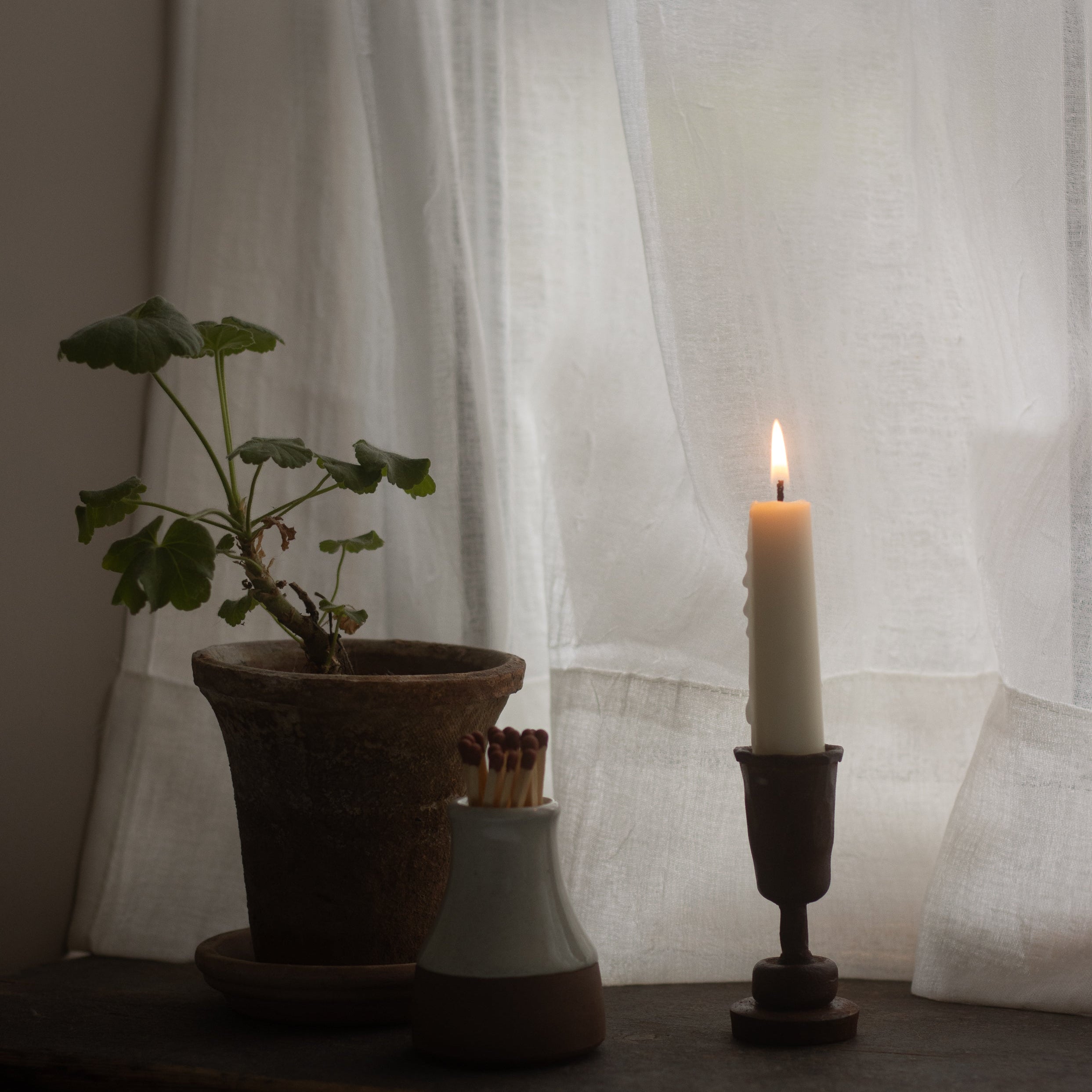 Rust Dinner Candle Holder