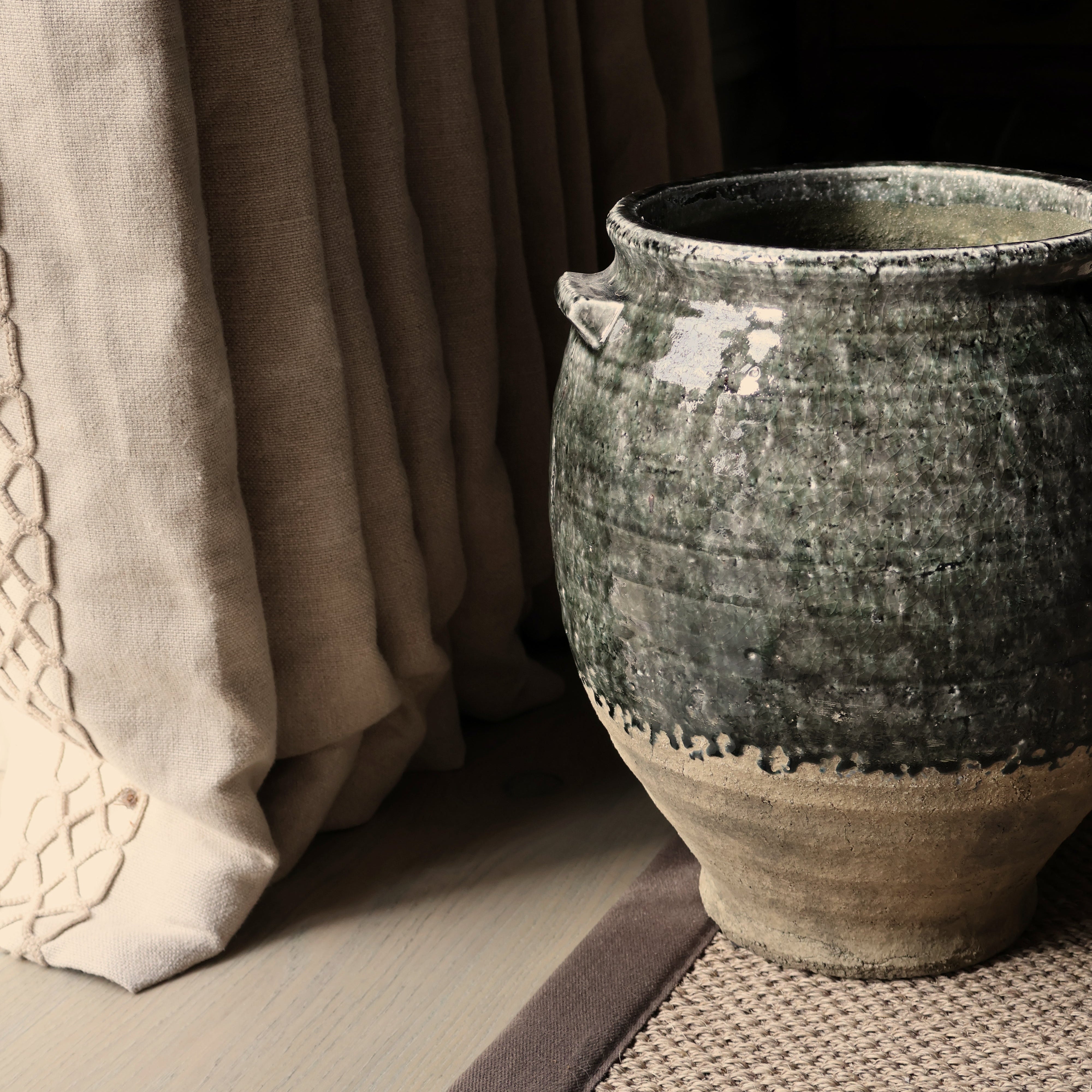 Salerno Olive Stone Vase 