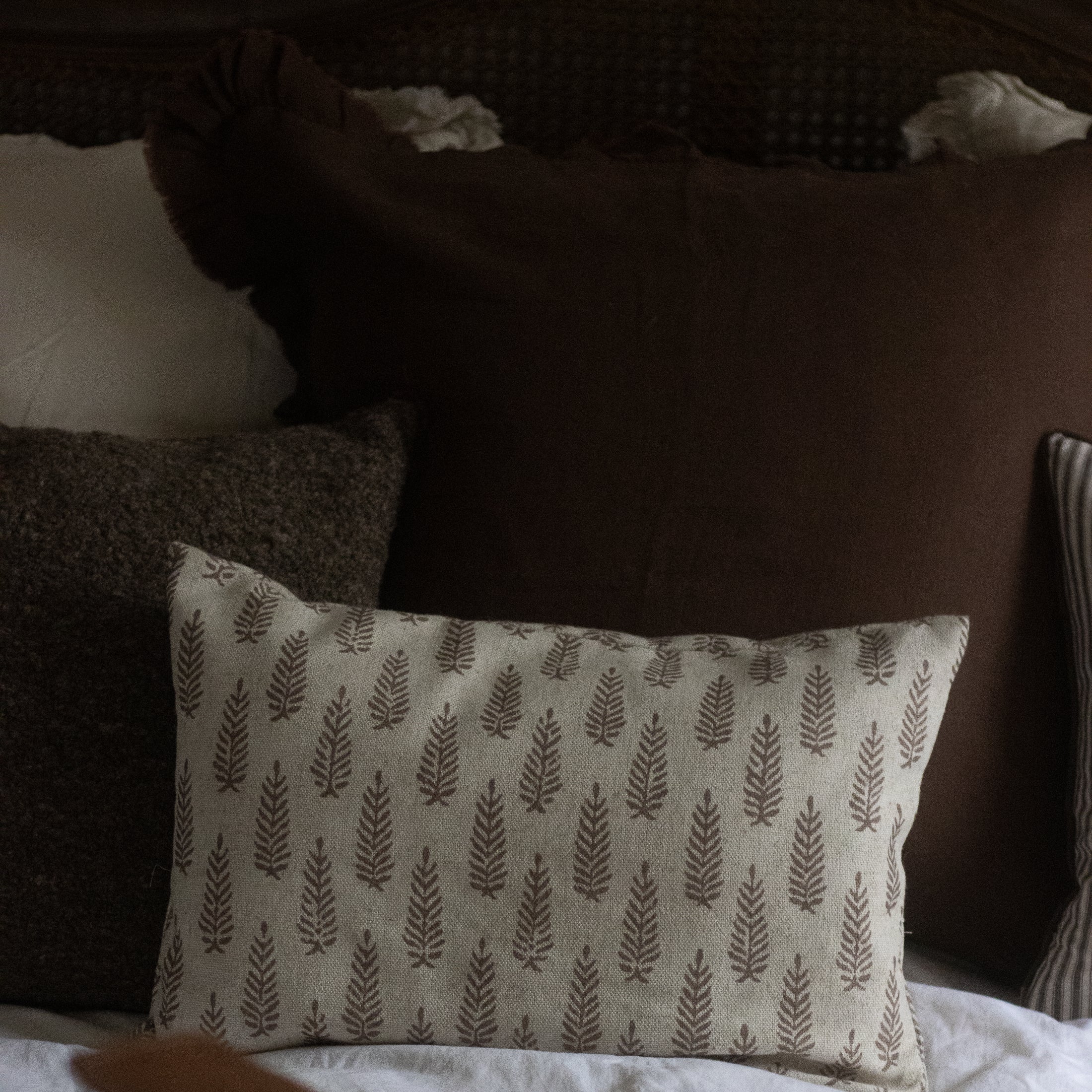 Samara Brown Bouclé Cushion