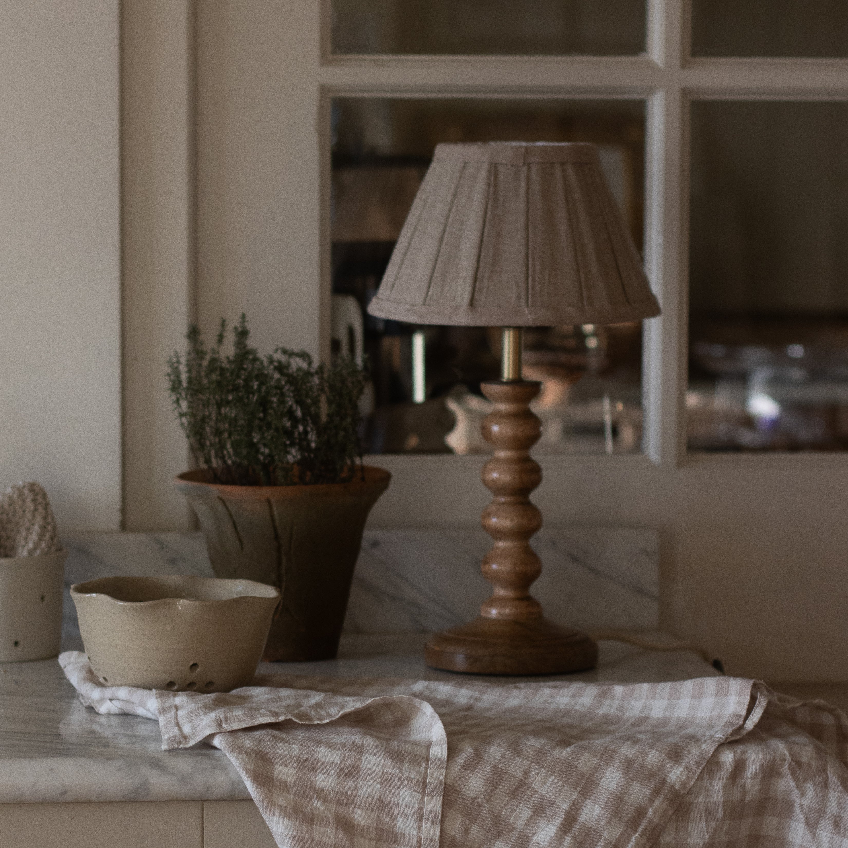 Small Antiqued Redstone Trumpet Pot