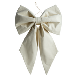 Solène Large Cotton Beige Bow