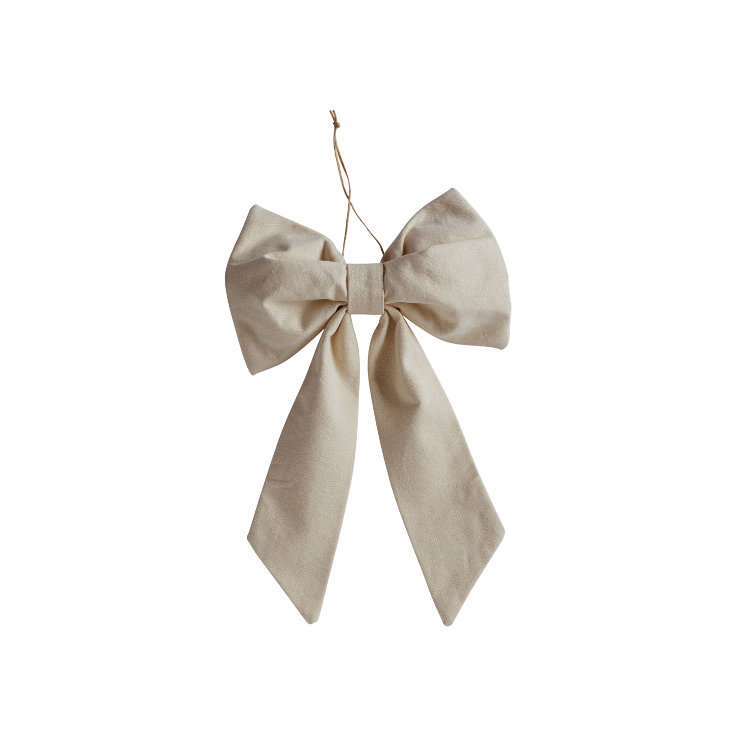 Solène Medium Cotton Beige Bow