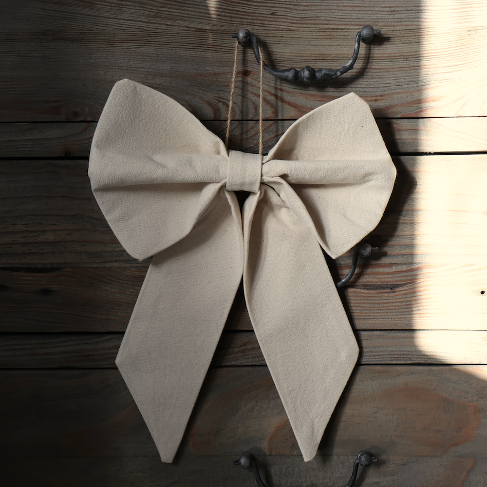 Solène Medium Cotton Cream Bow