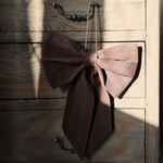 Brown Stripe Bow 