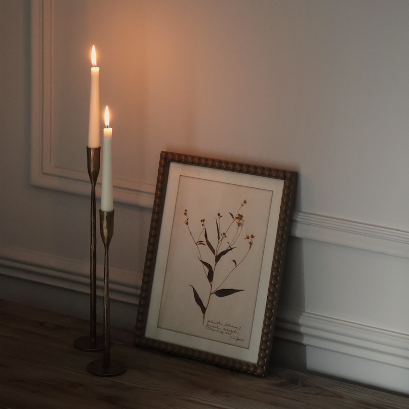 Isla Large Brass Taper Candleholder