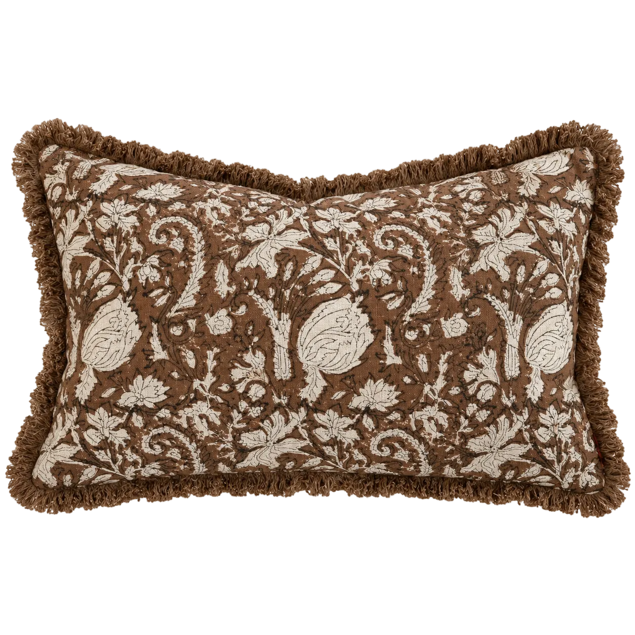The Amelia Brown Floral Bolster Cushion