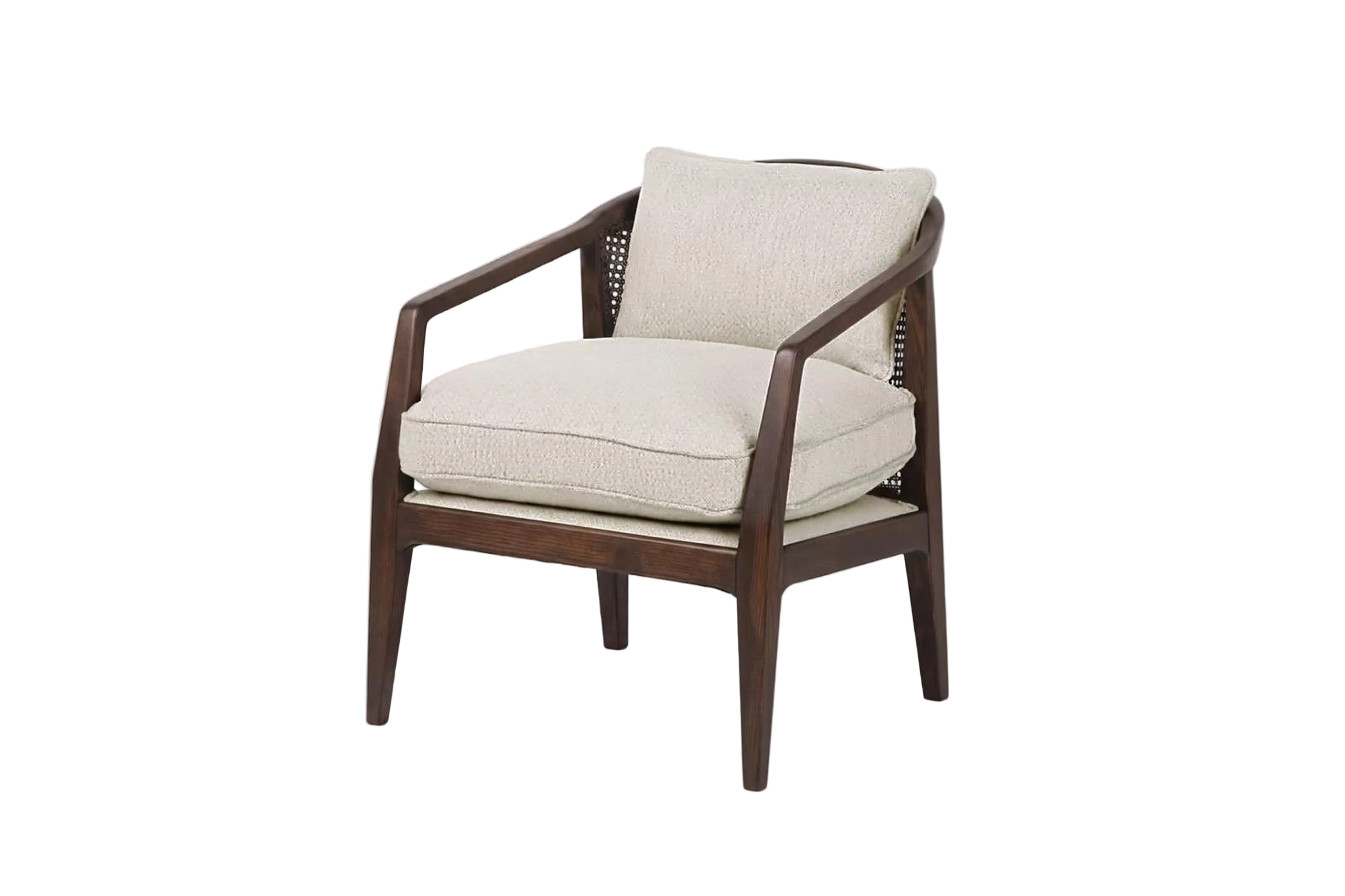 Theodore Dark Wooden Rattan Armchair