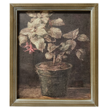 Potted Plant with Soft Blush Bloom Framed Picture