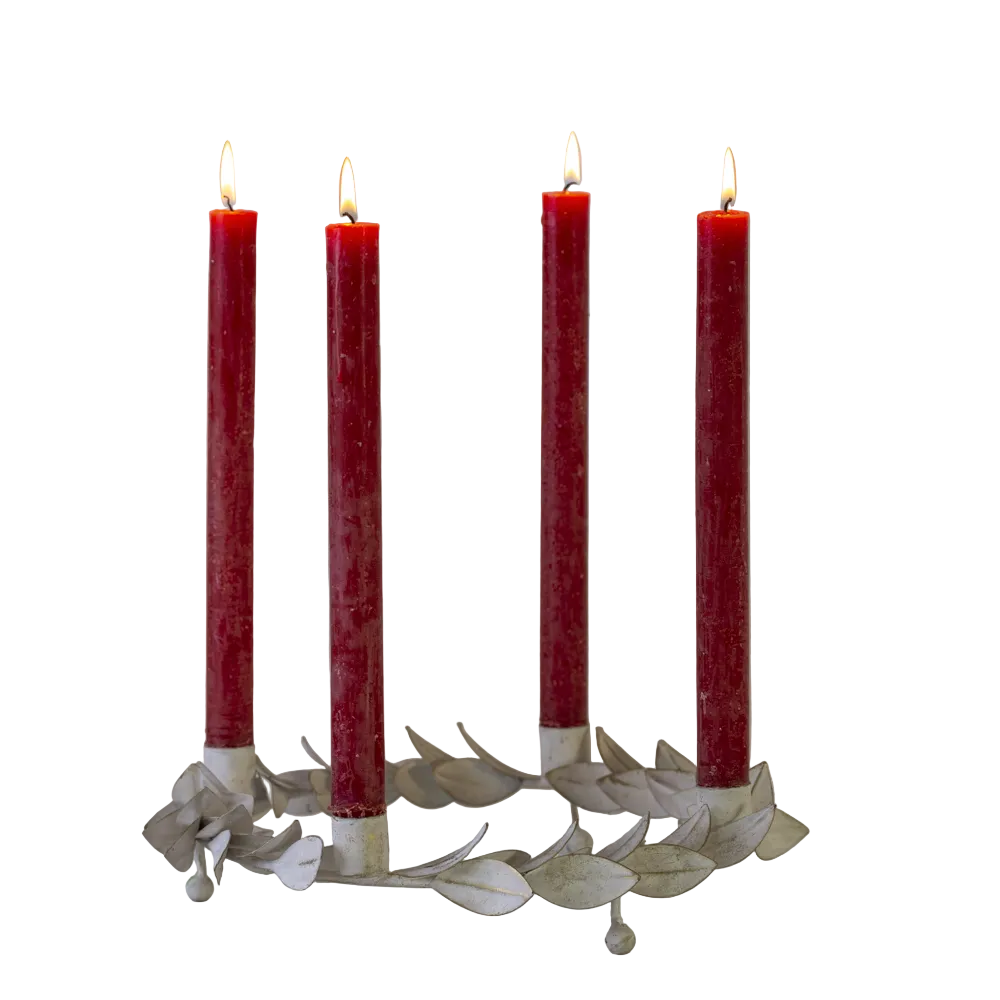 Vintage White Candle Wreath