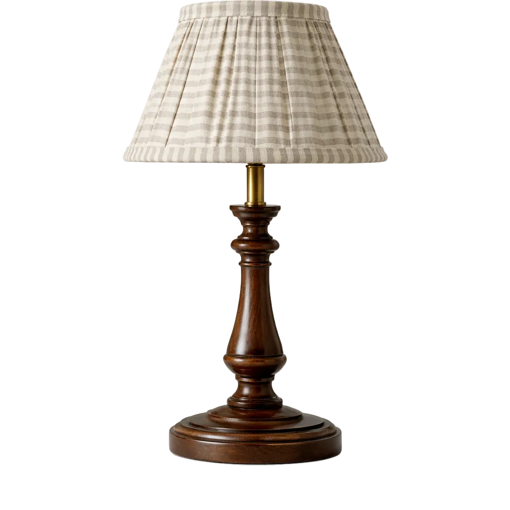 Wetherby Table Lamp with Striped Pleated Shade