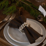 White Berry Wooden Napkin Ring