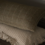 Willow Olive Tweed Bolster Cushion