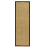 Willow Sisal WarmNatural Runner with Dark Brown Border