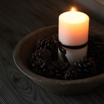 Wooden Bowl and Velvet Ribbon 