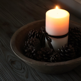Wooden Bowl and Velvet Ribbon 